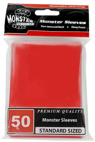 Gloss Monster Sleeves (50ct) - Red Monster Protectors GAMING SUPPLY BRAND NEW