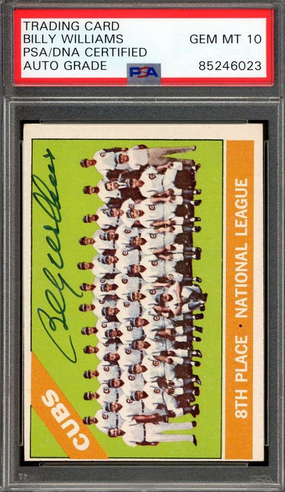 Billy Williams Gem Mint 10 PSA DNA Signed 1966 Topps Autograph