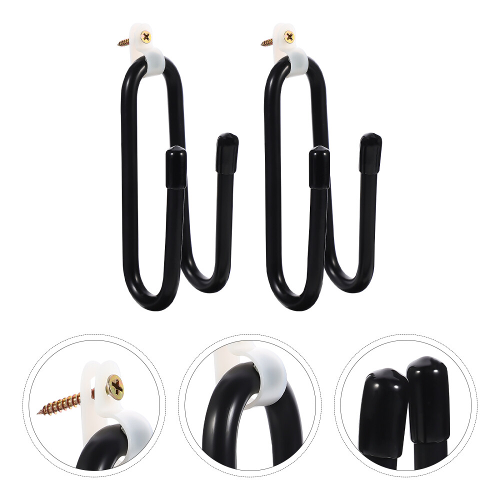 2 Pcs Adjustable Wall Shelf Hook with Screws Headphone Hanger