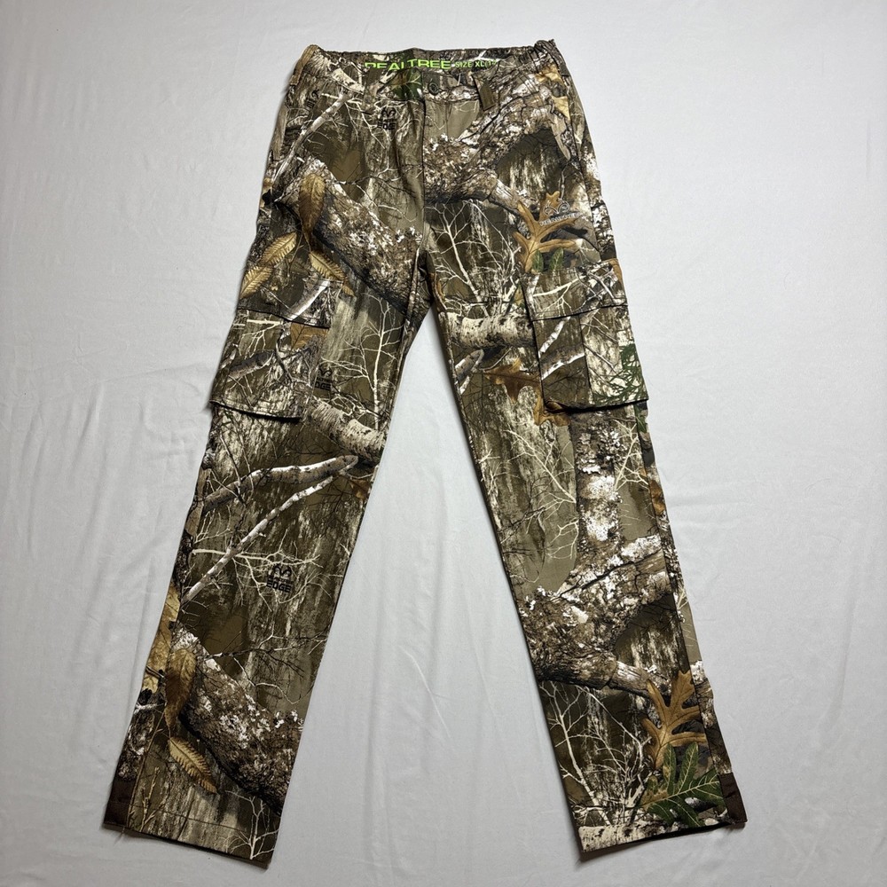NWOT Realtree Edge Camouflage Pants Hunting Gear Cargo Camo ✅ Sz Youth XL 14-16