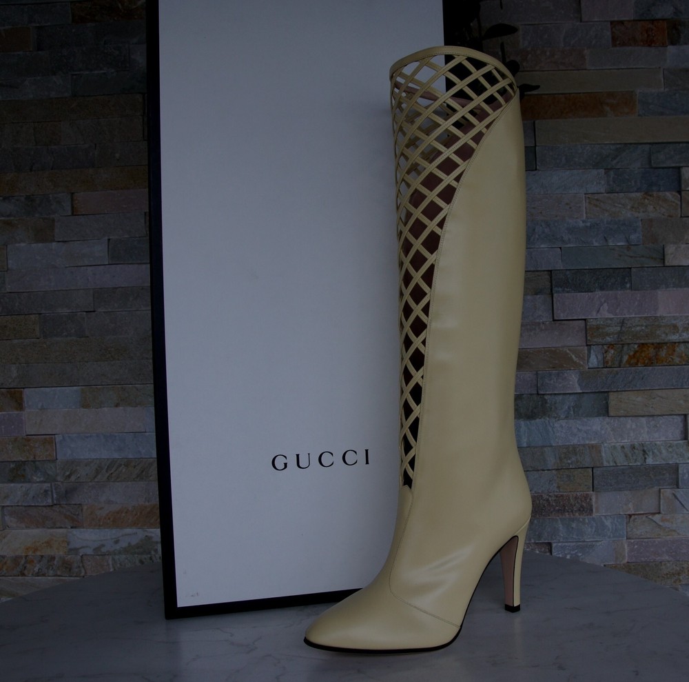 GUCCI EU 40 Yellow Butter High Heels Boots New Formerly UVP 1550 €
