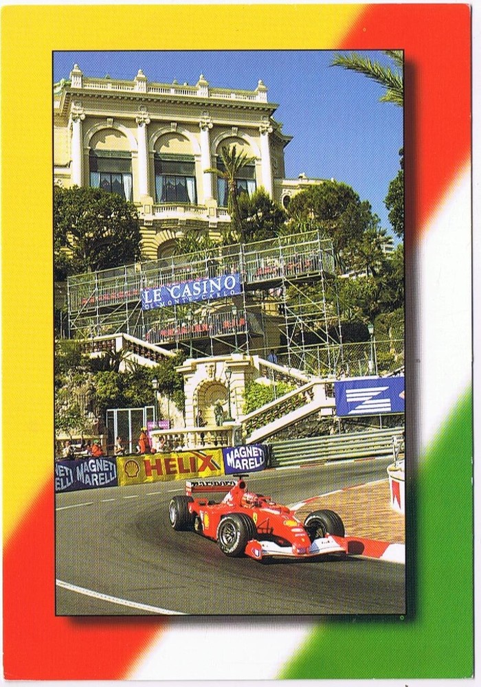 Postcard Michael Schumacher Ferrari F2001 Grand Prix Montecarlo 2001
