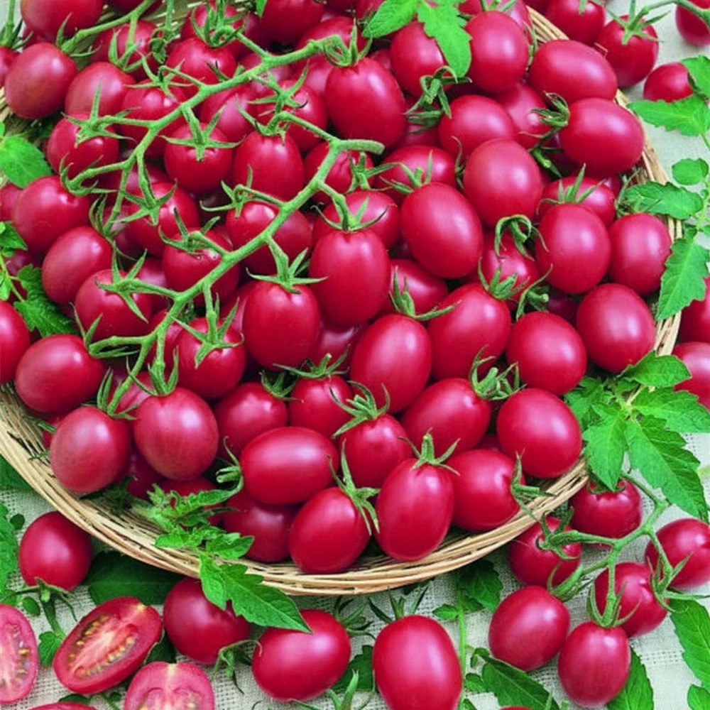 200pcs Heirloom Non-GMO Cherry Pink Grape Tomato Seeds