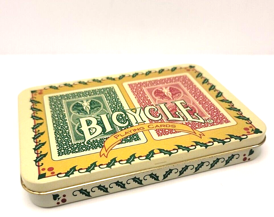 Vintage Bicycle Playing Cards Two Pack THE HOLIDAY COLLECTION in Original Tin