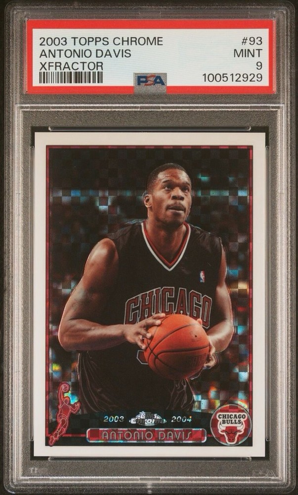 2003-04 Topps Chrome XFractor Antonio Davis Bulls 197/220 PSA 9 Mint