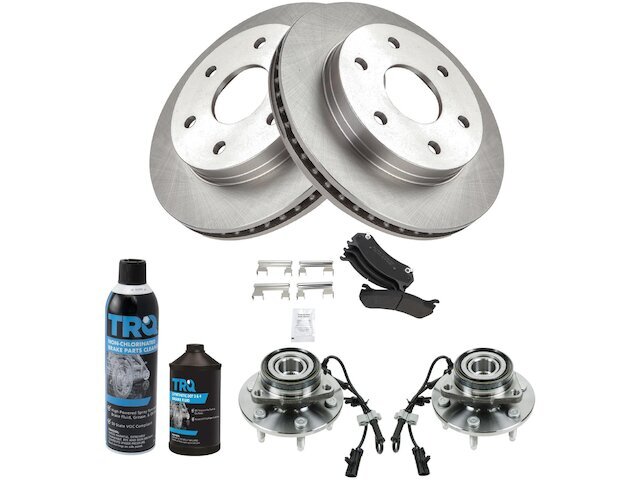 Front Brake Pad and Rotor and Wheel Hub Kit fits Avalanche 1500 2002-2006 23KGPR