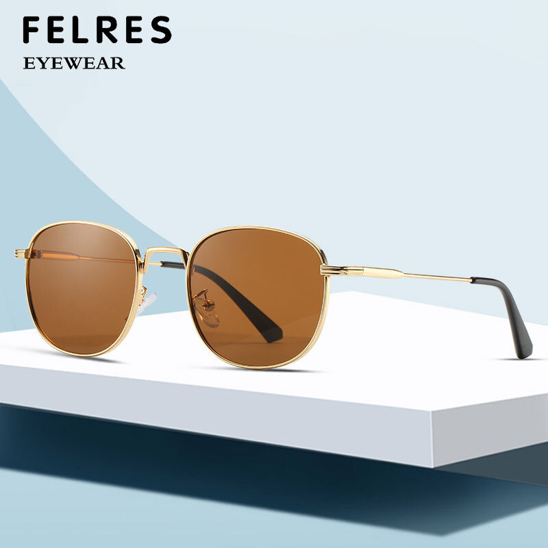 Stylish Unisex Round Metal Sunglasses with UV Protection for Outdoor Wear