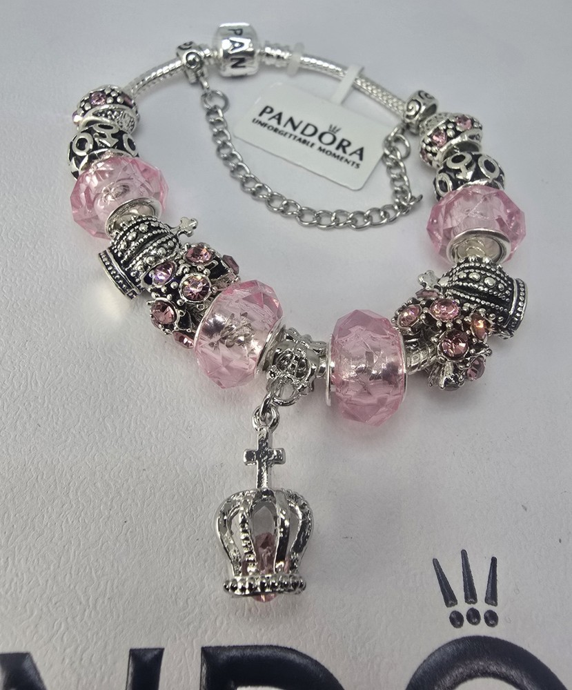 Pandora Charm Bracelet with Charms Included 7.5 Inches