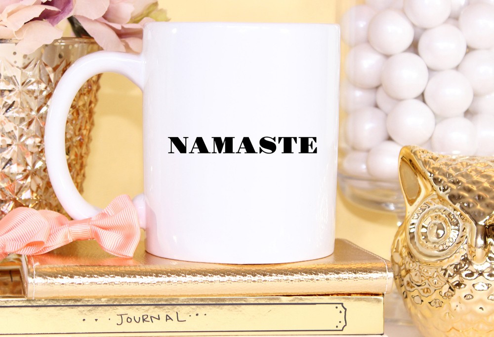 Namaste Mug Yoga Mug Coffee Mug Namaste Yoga Gift Yoga Coffee Mug Yoga Funny Mug