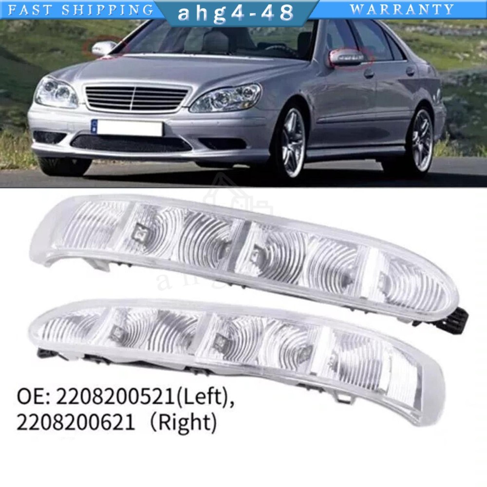 2X L+R Door Side Mirror Turn Signal Lights For Mercedes-Benz S S350 2208200521
