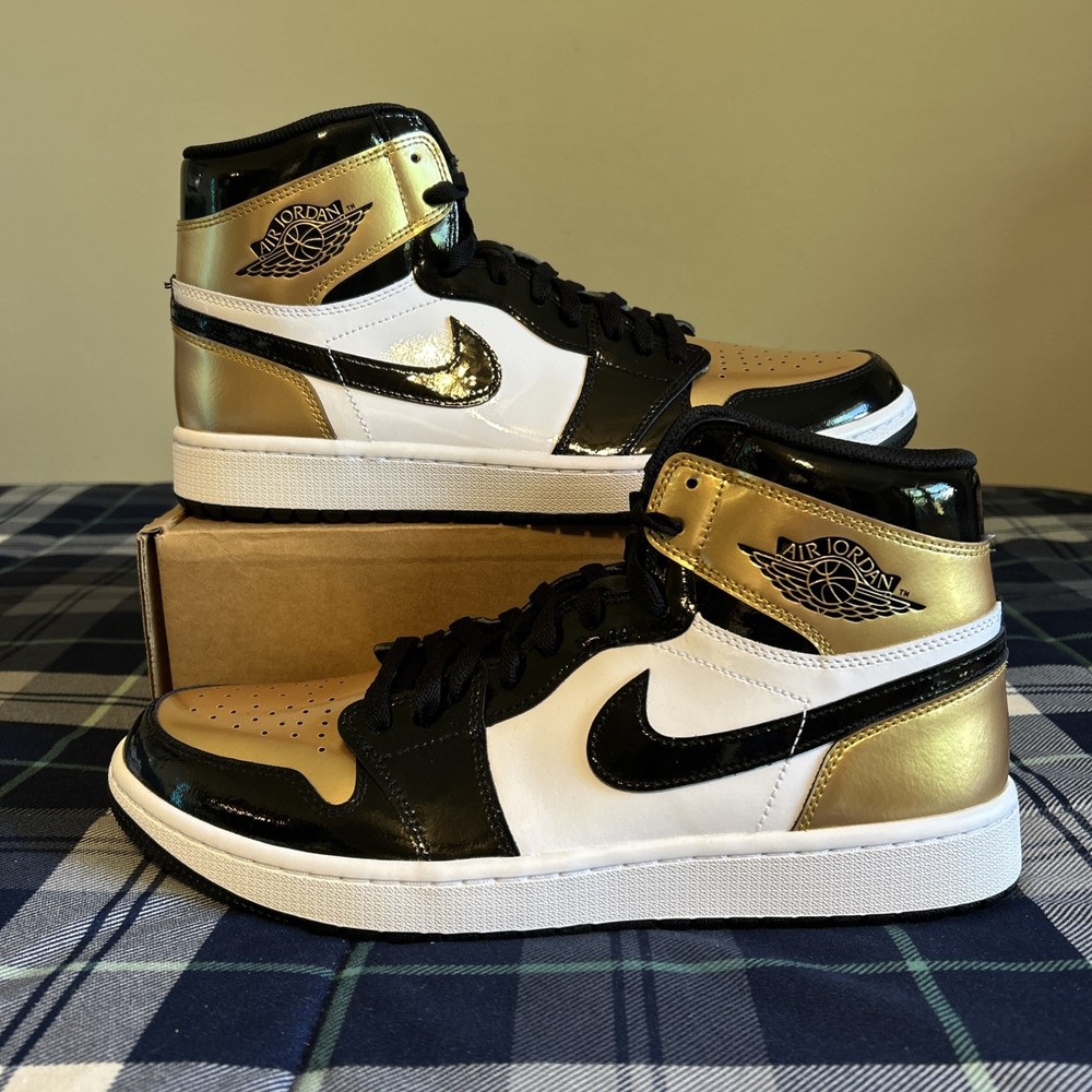 Size 12.5 - Air Jordan 1 Golf High Gold Toe (DQ0660-002)