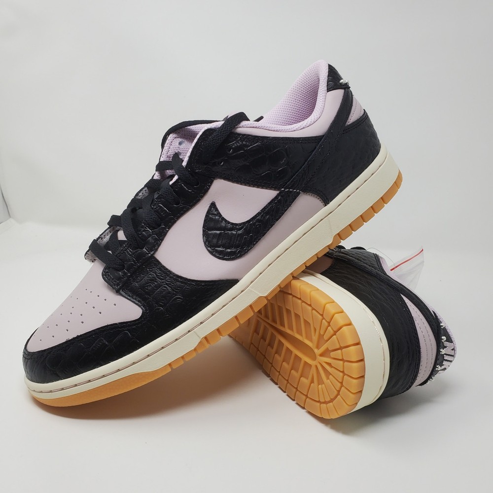 Nike Dunk Low Retro LTD Pink Foam Black Croc Studs HF9191-001 Men's Size 12