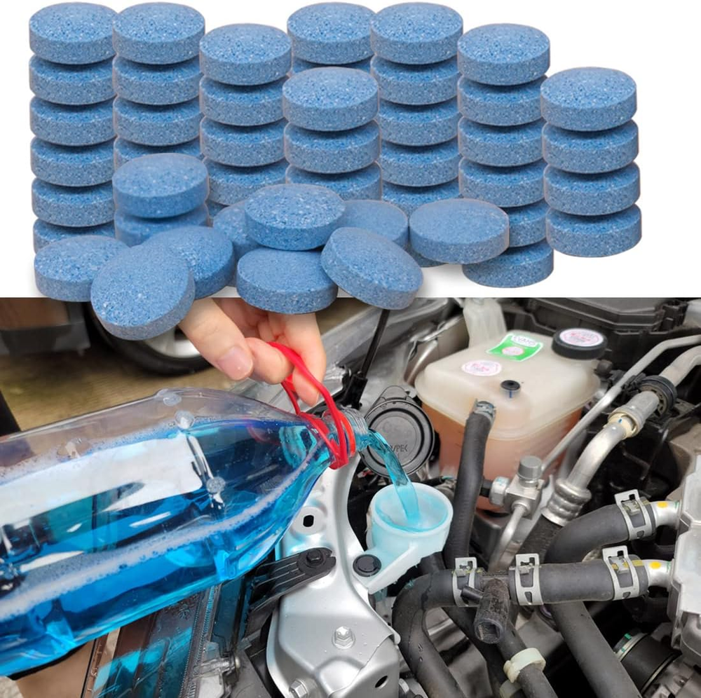 100 Pieces Car Windshield Washer Fluid Concentrated Clean Tablets,New Formula Wi