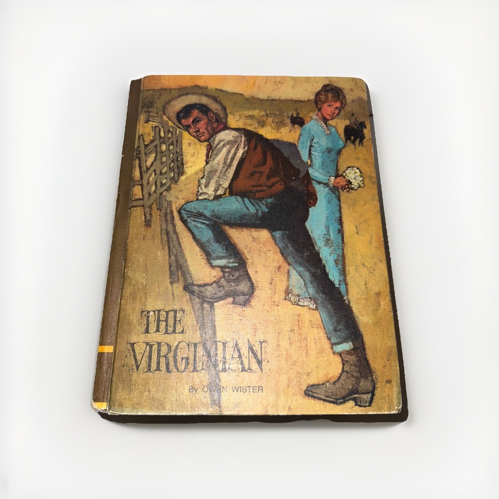 THE VIRGINIAN, Owen Wister (1968) HC Vintage Book Illustrated