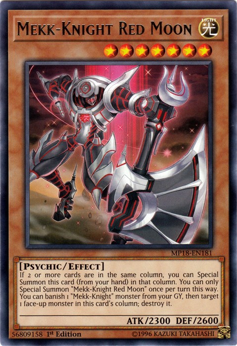 Mekk-Knight Red Moon MP18-EN181 1st Edition Rare Near Mint English TCG