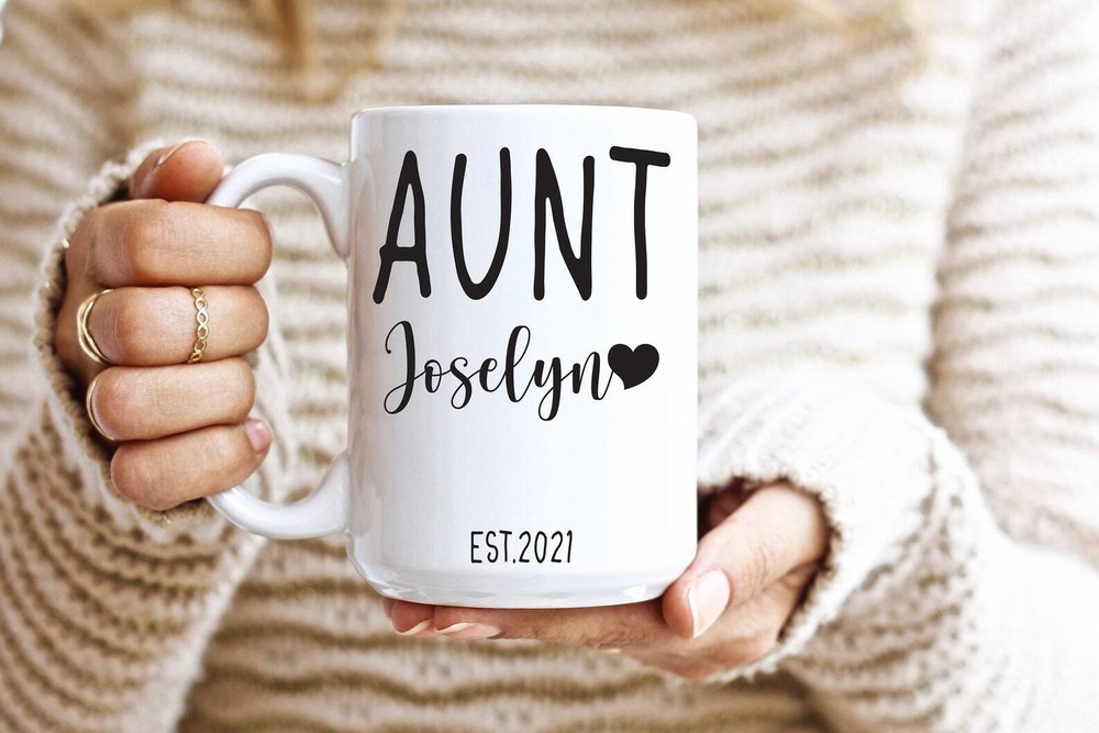 Aunt Pregnancy Announcement New Aunt Mug New Uncle Gift Future Aunt Gift New