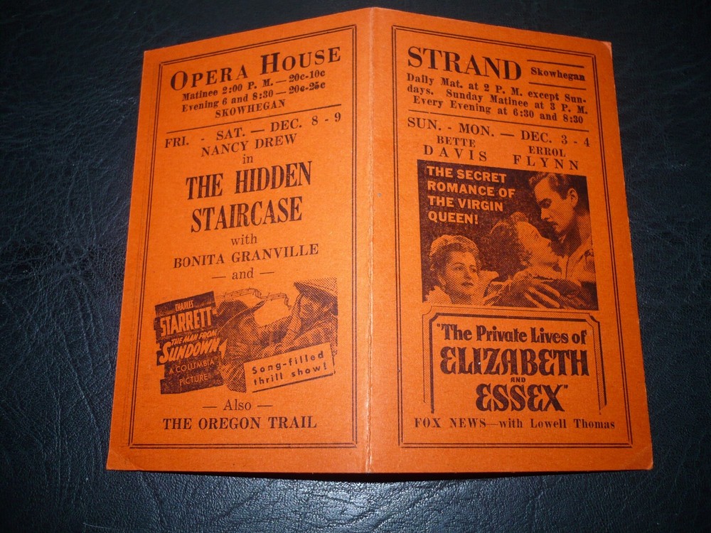 THE PVT LIVES OF ELIZABETH AND ESSEX [Bette Davis, E Flynn], orig movie ad flyer