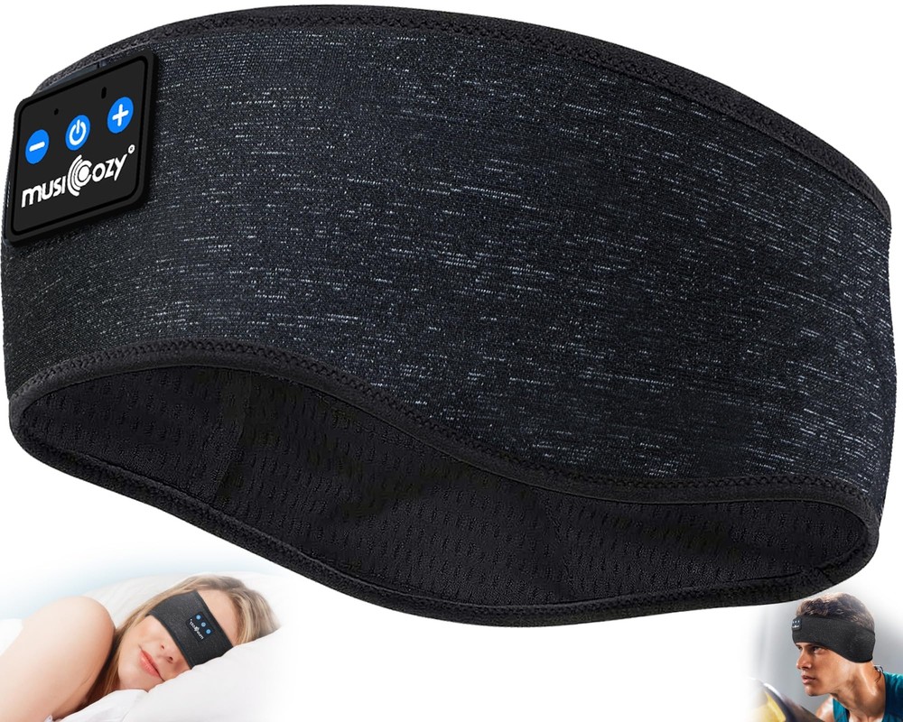 MUSICOZY Bluetooth 5.4 Wireless Sleep Headband Headphones with HD Sound  