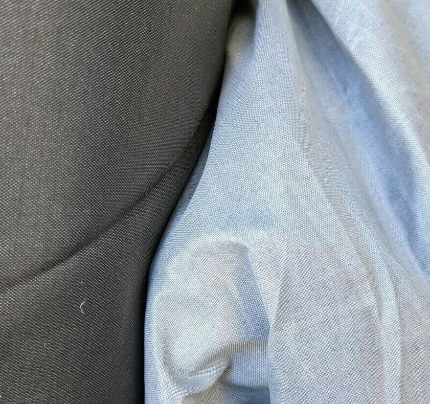 Double-sided silver black water-resistant nylon fabric 2 yards per unit-image