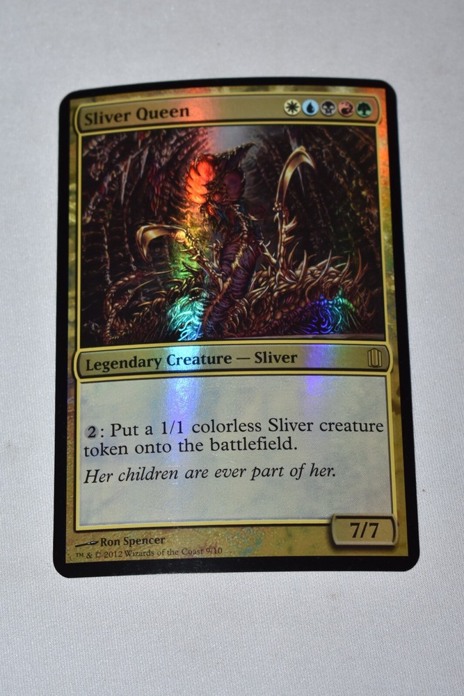 1x Oversized Sliver Queen Foil English Commanders Arsenal in Toploader MTG Magic