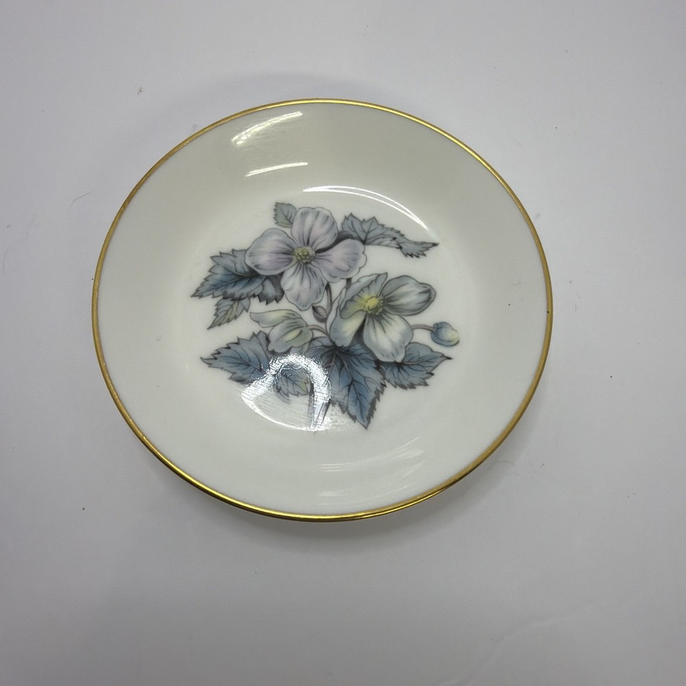 Royal Worcester Fine Bone China Floral Small Ring Trinket Pin Dish,England