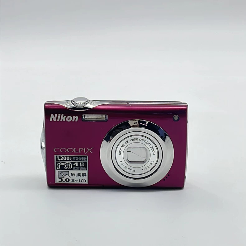 Nikon COOLPIX S4000 Pink Ruby Red 12MP 4x Zoom Digital Camera 90% New