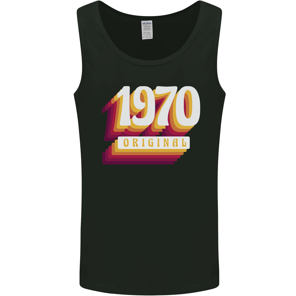 Retro 55th Birthday Original 1970 Mens Vest Tank Top