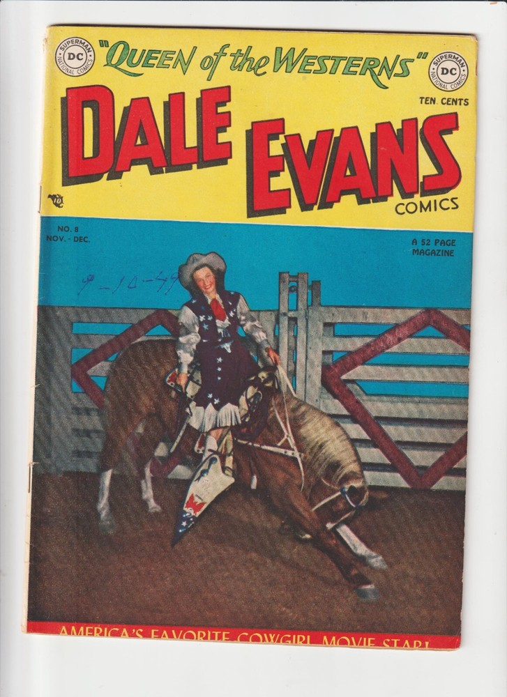 DALE EVANS  COMICS /#8 D,C,   WESTERN  PHOTO COVER TOTH ART
