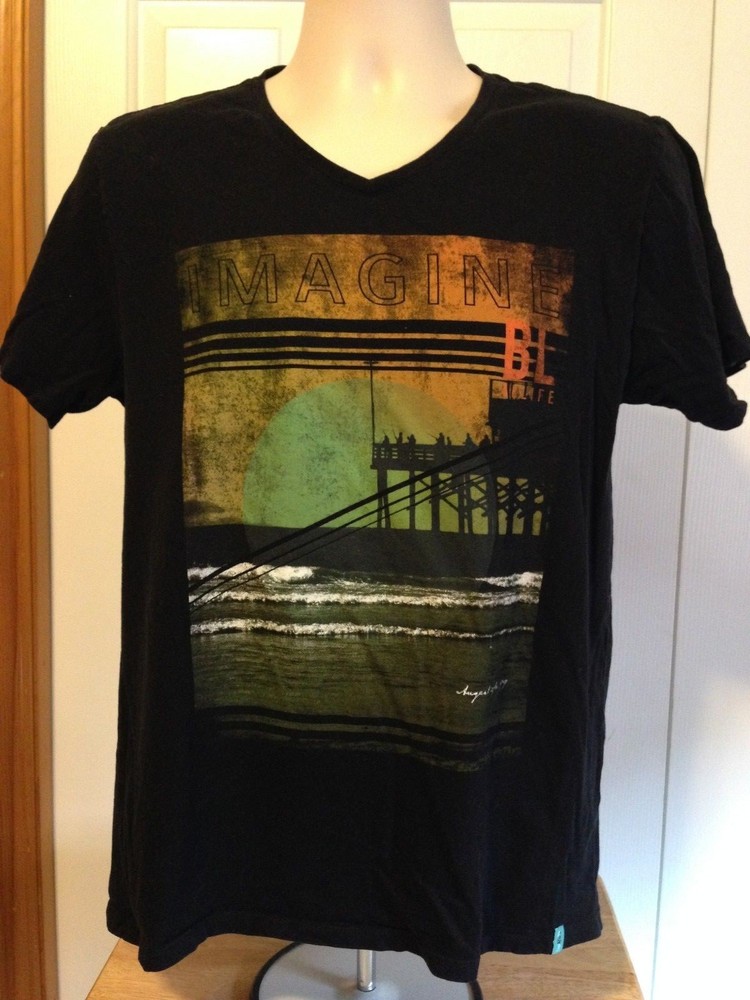 VINTAGE BELIFE IMAGINE BLACK T SHIRT LARGE (MEASURES AS A MEDIUM)