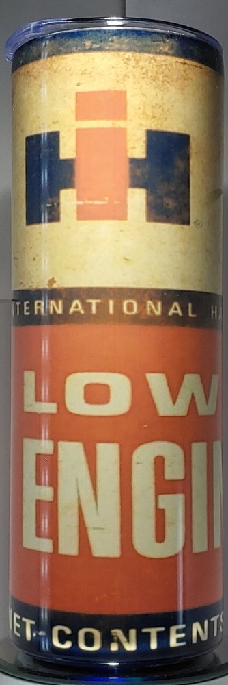 International Harvester 20oz stainless steel tumbler with straw and cleaner