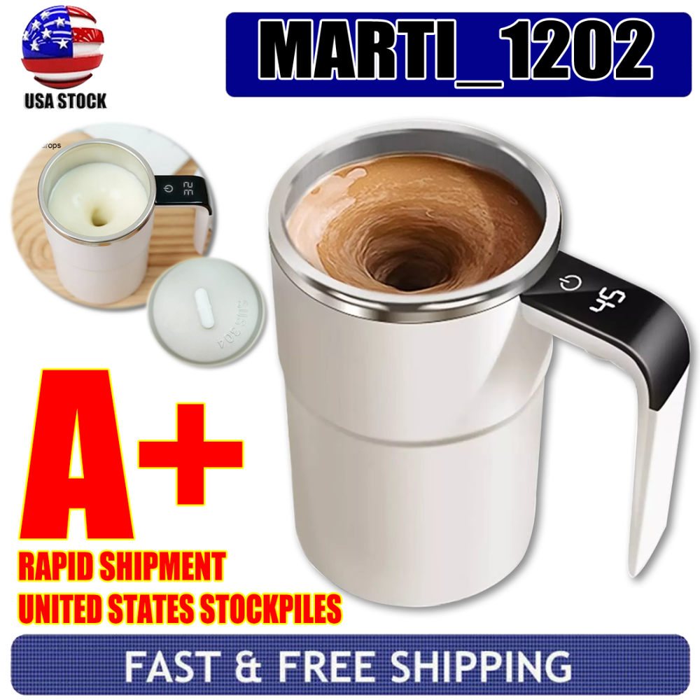 Automatic Magnetic Electric Self Stirring Mug Cup Mixing Coffee Milk Tea Beer