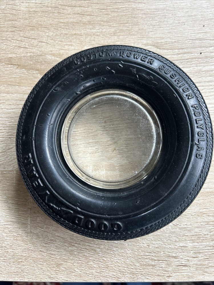 Goodyear Advertising Ashtray,Super Cushion Deluxe Tubeless