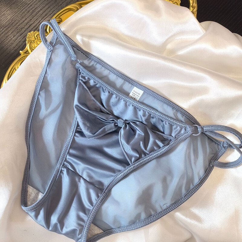 Lot Sexy Womens Satin Panties Briefs Bow Sheer String  Intimates