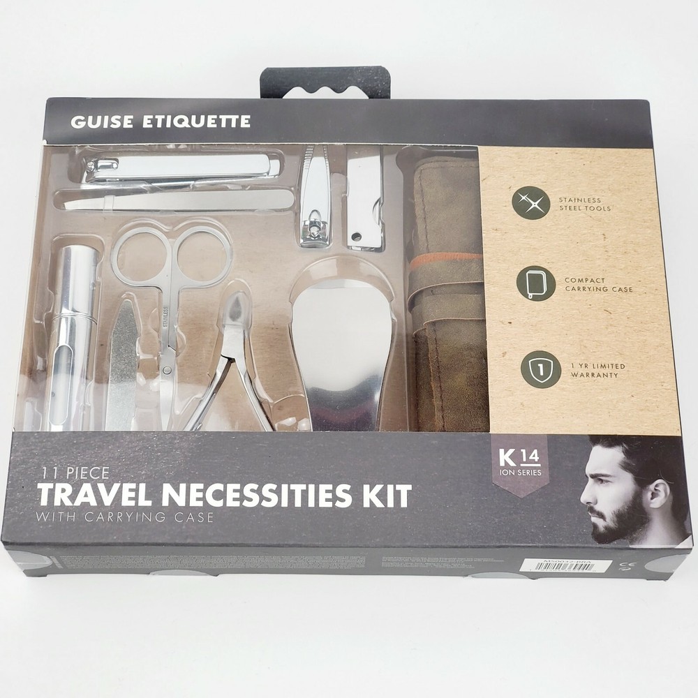 Guise Etiquette 11 Pc Travel Necessities Personal Care Kit Toiletry Grooming
