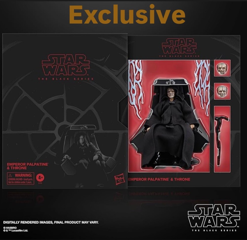 STAR WARS The Black Series Emperor Palpatine & Throne  Exclusive Action Figure