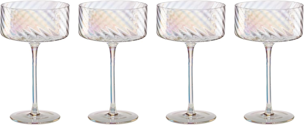 Tuscany Classics Iridescent Coupe Glass Set of 4