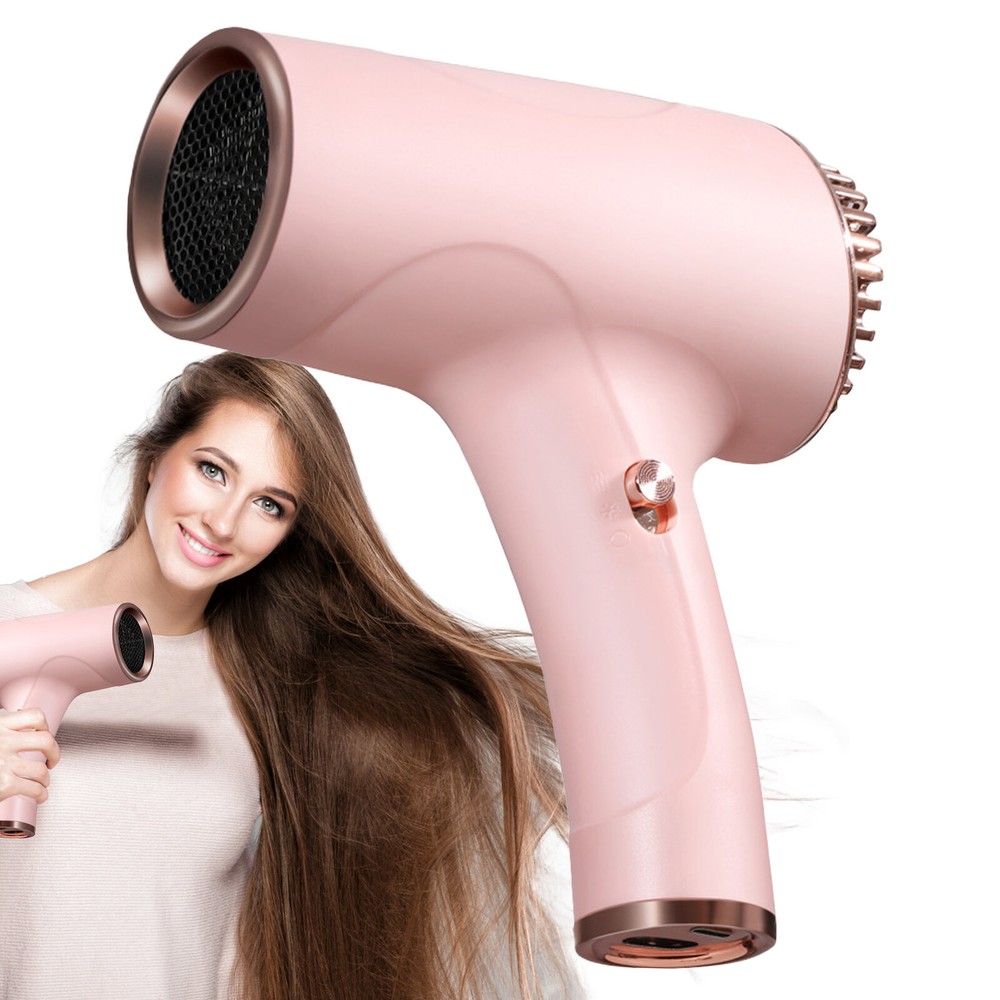 Mini Portable Rechargeable USB Cordless Hair Dryer Versatile Hairdressing Tool