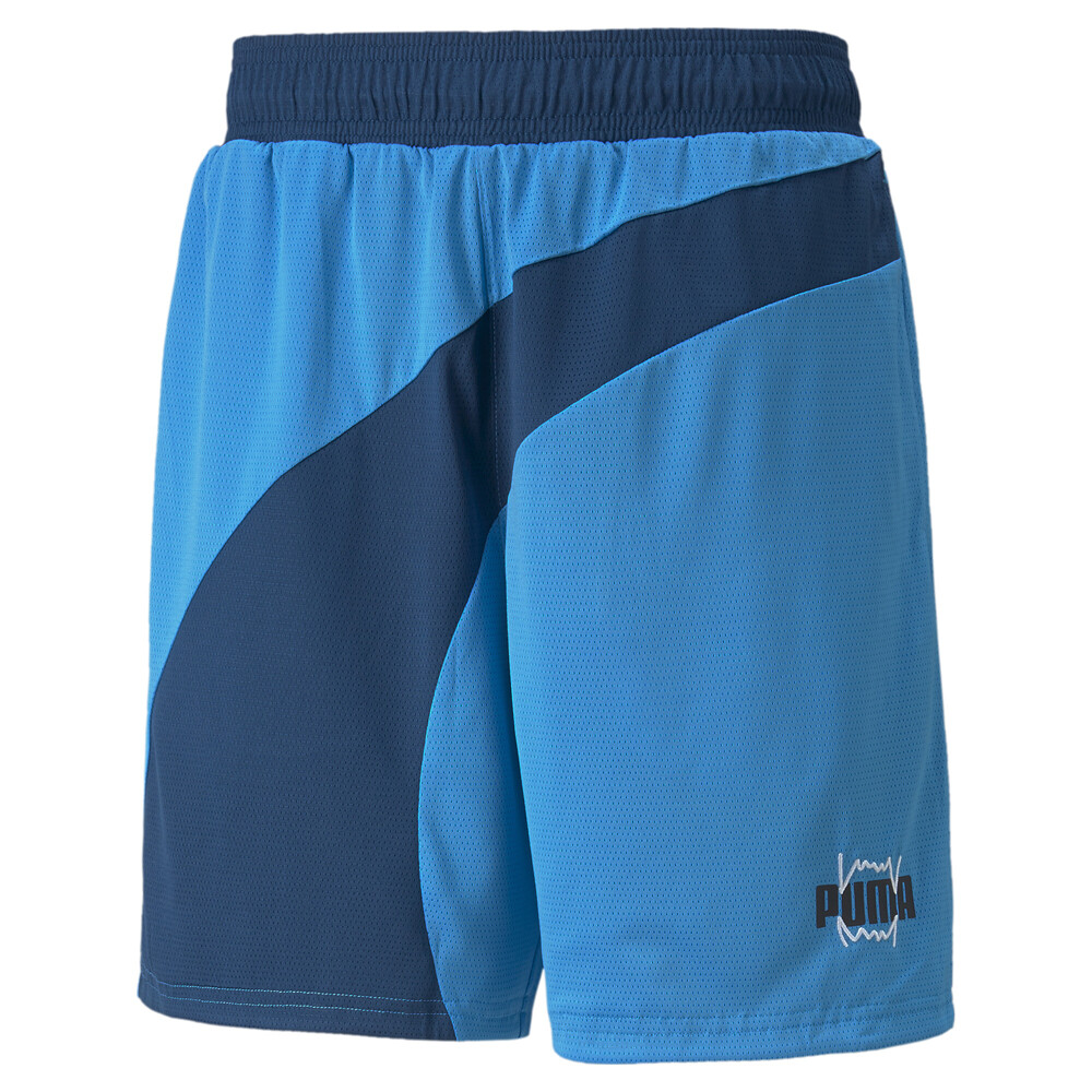 Pantalones cortos deportivos informales azules de baloncesto Puma Flare para hombre 53049109