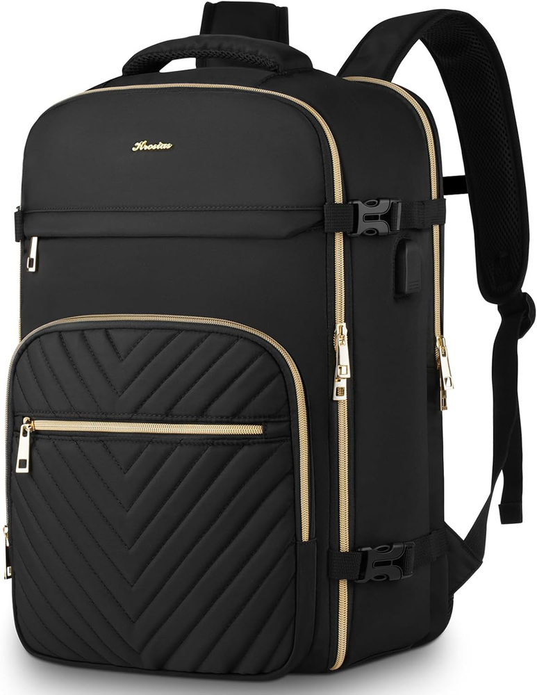 Waterproof Travel Backpack for Women, Carry-On Approved, 17