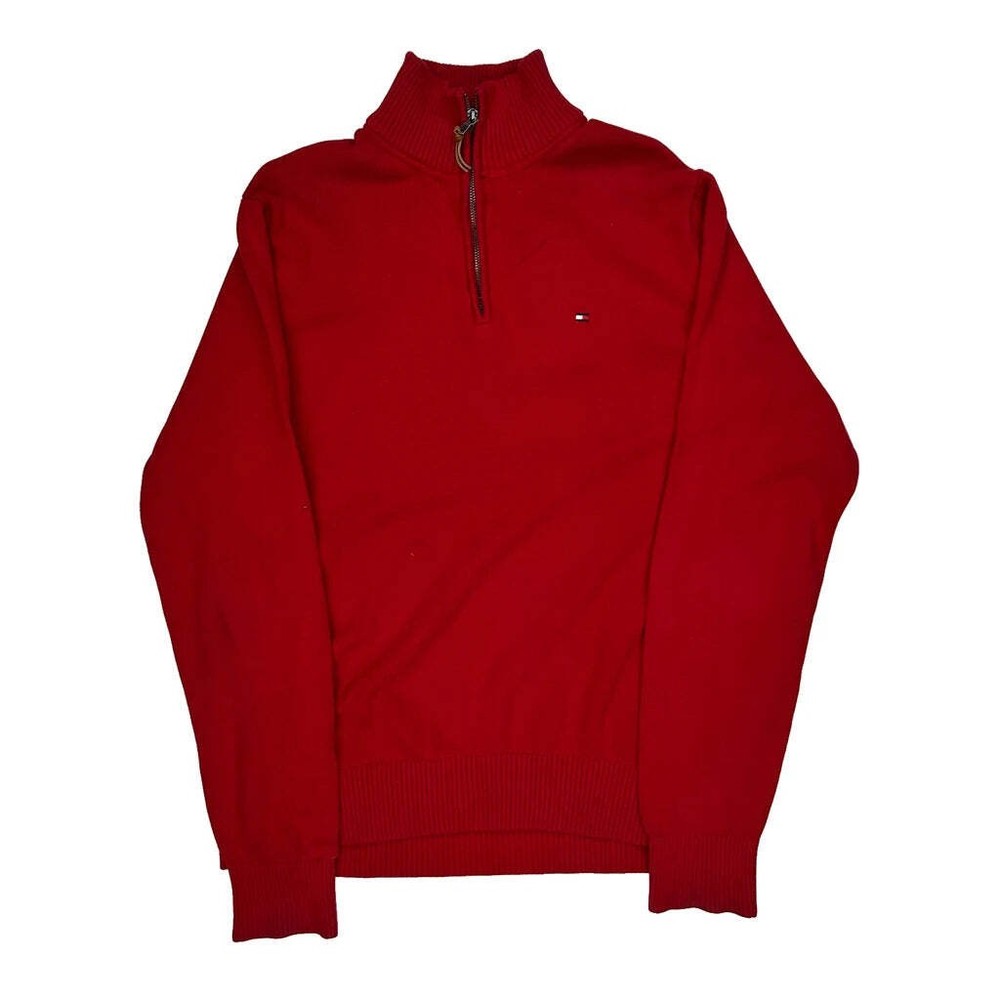 Tommy Hilfiger 1/4 Zip - XL Red Cotton