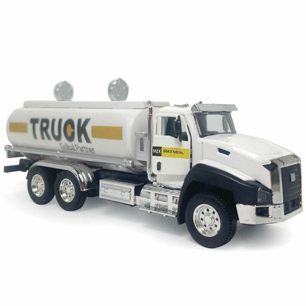 1:50 Engineering Oil Truck Model Car Diecast Kids Toy Vehicle Gift Pull Back aa