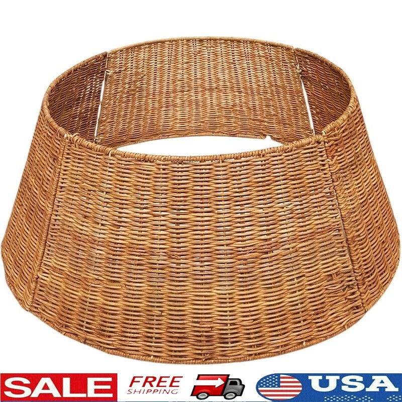 Woven Tree Collar Rustic Christmas Decor Farmhouse Base Cover Holiday Decor New