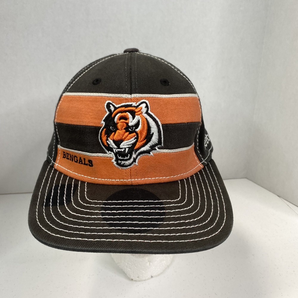 Reebok Cincinnati Bengals Fitted S/M Baseball Cap Adult NFL Football Hat