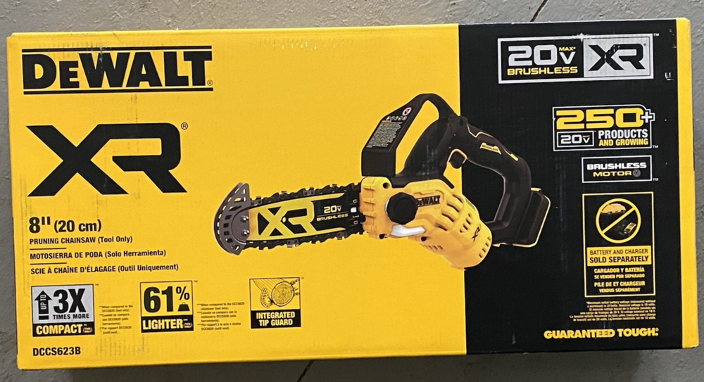 DEWALT DCCS623B 8-Inch Pruning Chain Saw Battery Not Included