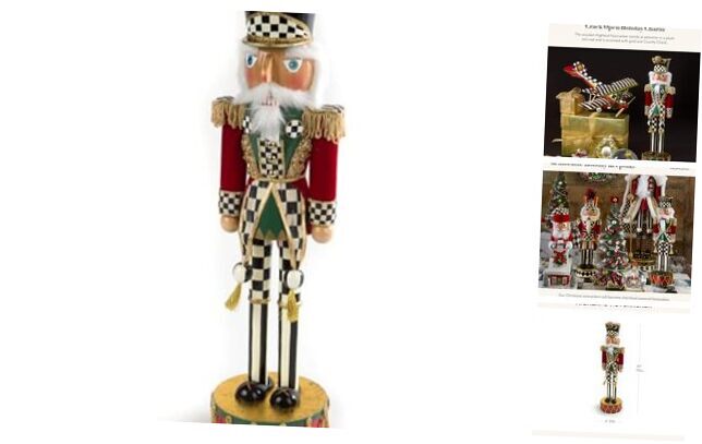 Decorative Nutcracker Figurine, Wooden Nutcracker Christmas Home Tall Highland