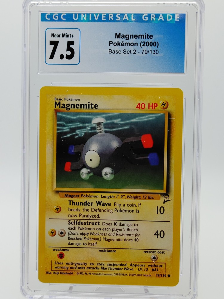 Vintage Magnemite 079/130 Base Set 2 Pokemon Card