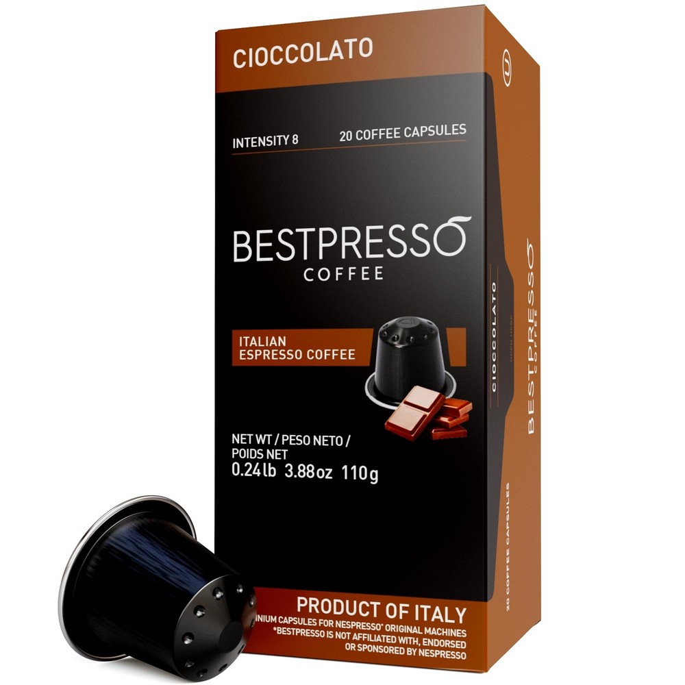 Bestpresso Chocolate Blend Pods for Nespresso Original Machines 120 Count