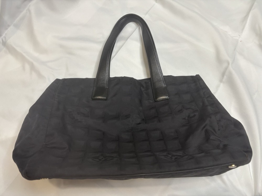 Chanel Jacquard CC Logo Travel Line Tote Bag