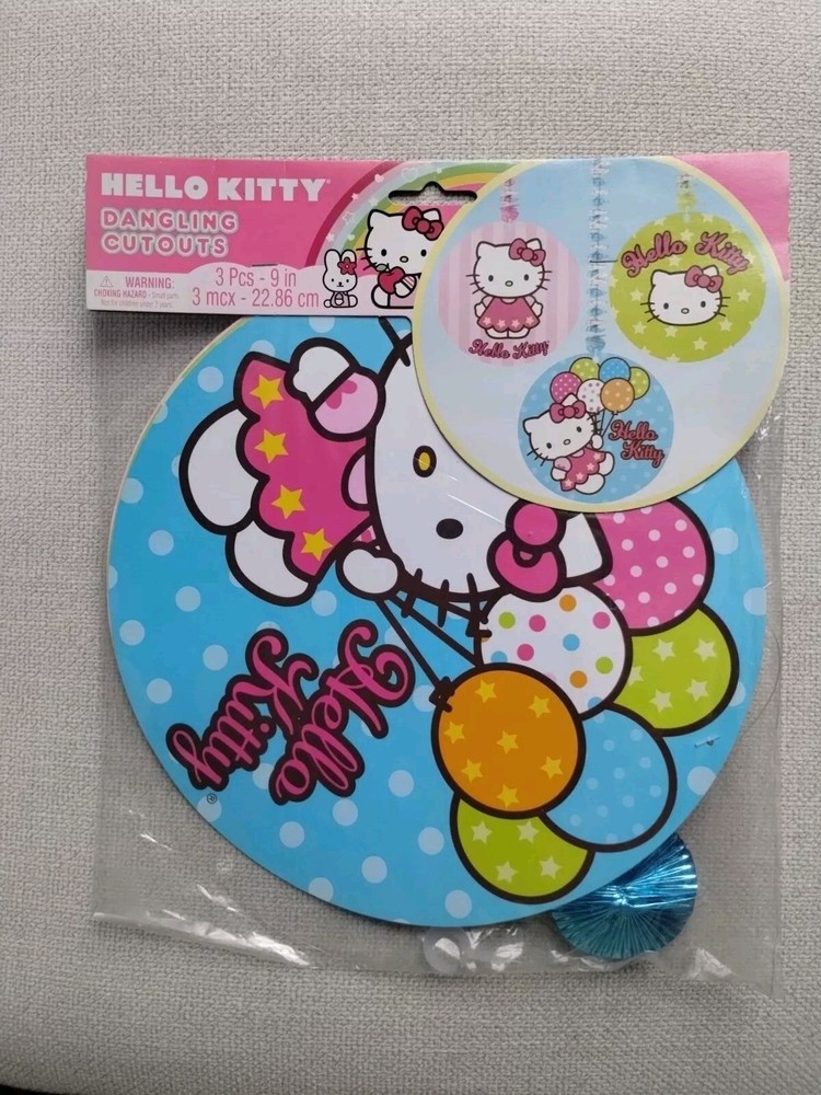 Hello Kitty Birthday Party Dangling Cutouts Decorations New