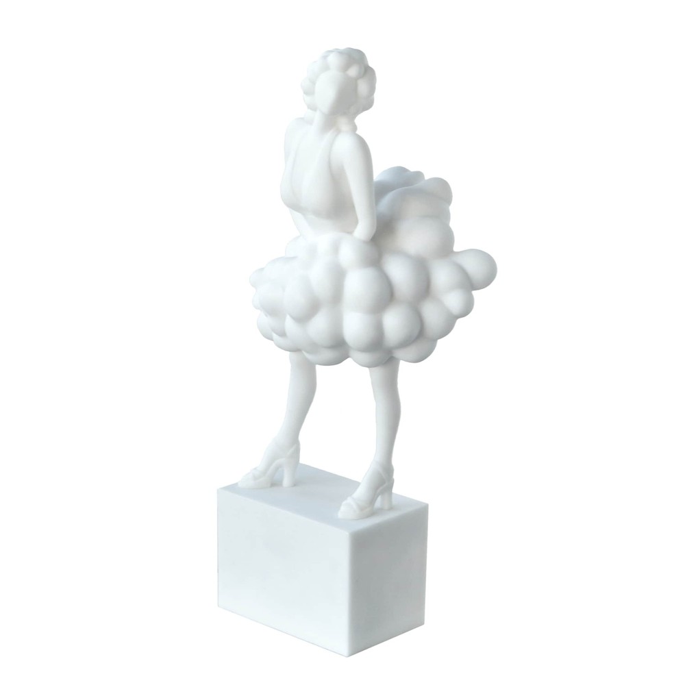 A&B Home White Artificial White Marble Stone Lady Figurine White